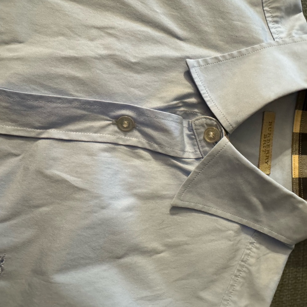 Burberry Sky Blue Button-Up Shirt